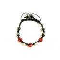Red and White Shamballa Bracelet